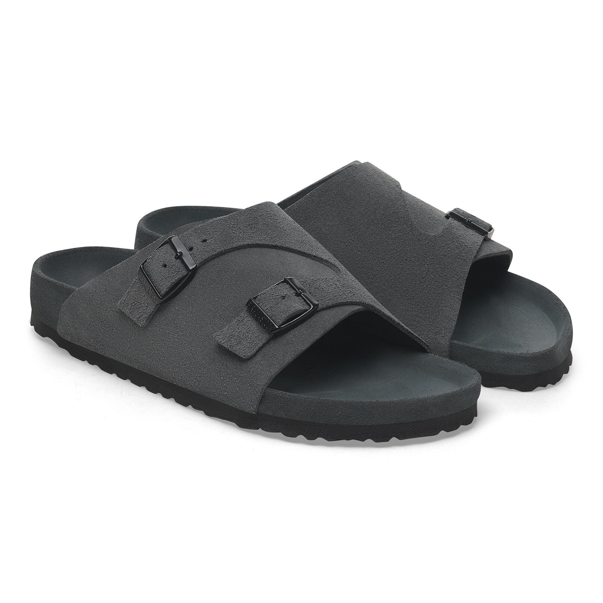 Zürich Suede Leather in Color Charcoal | BIRKENSTOCK US