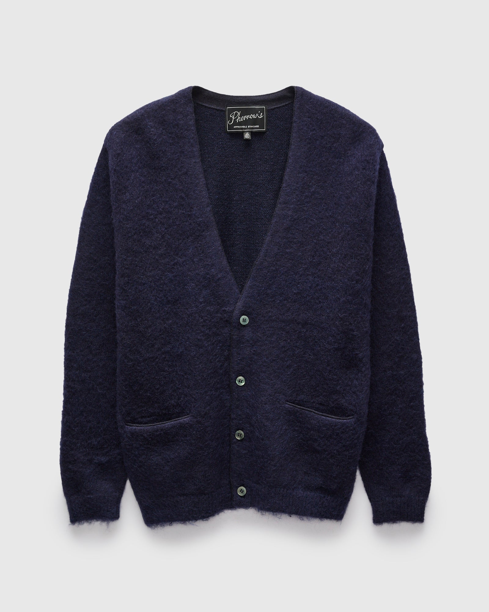 Shaggy Mohair Cardigan in Navy – Blue Owl Workshop
