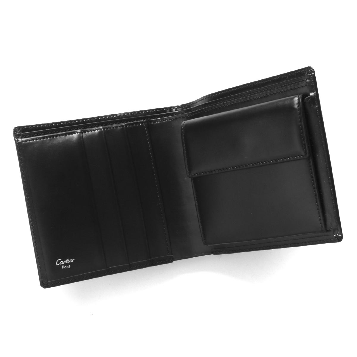 カルティエ 二つ折り財布 財布 メンズ パシャ ブラック L3000137