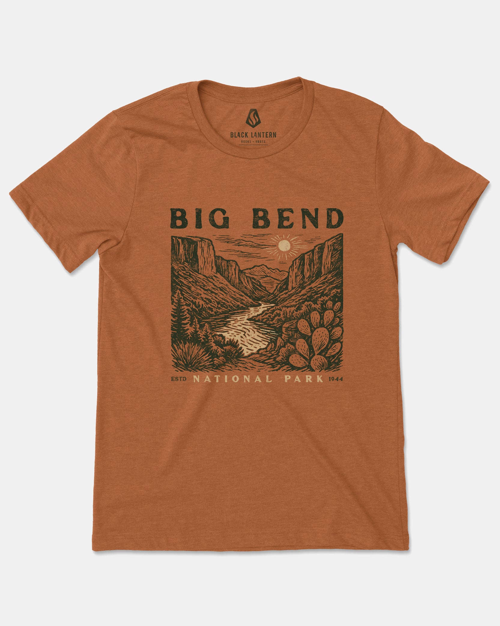 Men's Big Bend National Park T-Shirt | Black Lantern