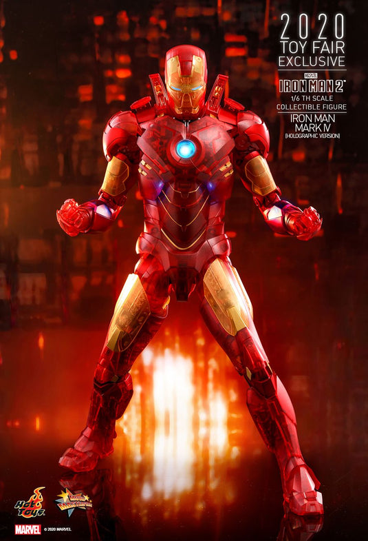 Iron Man Mark IV Holographic Version w/Hologram Head Sculpt - MINT