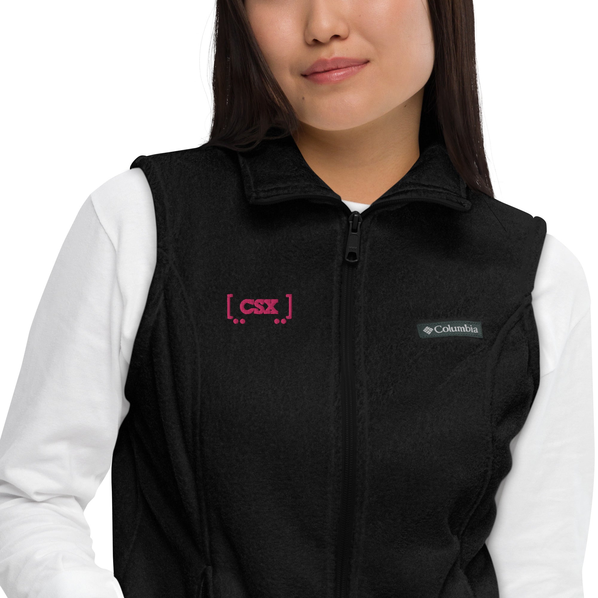 CSX Pink Logo Women's Columbia fleece vest – Broken Knuckle Apparel