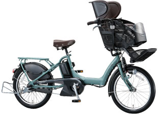 小柄なママでも安心の低床設計＞ 3人乗り(幼児2人同乗)対応 子乗せ