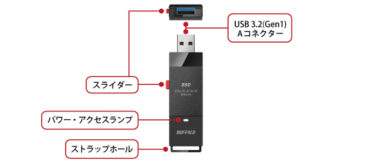 SSD-PUT1.0U3-B/N : 外付けSSD | バッファロー
