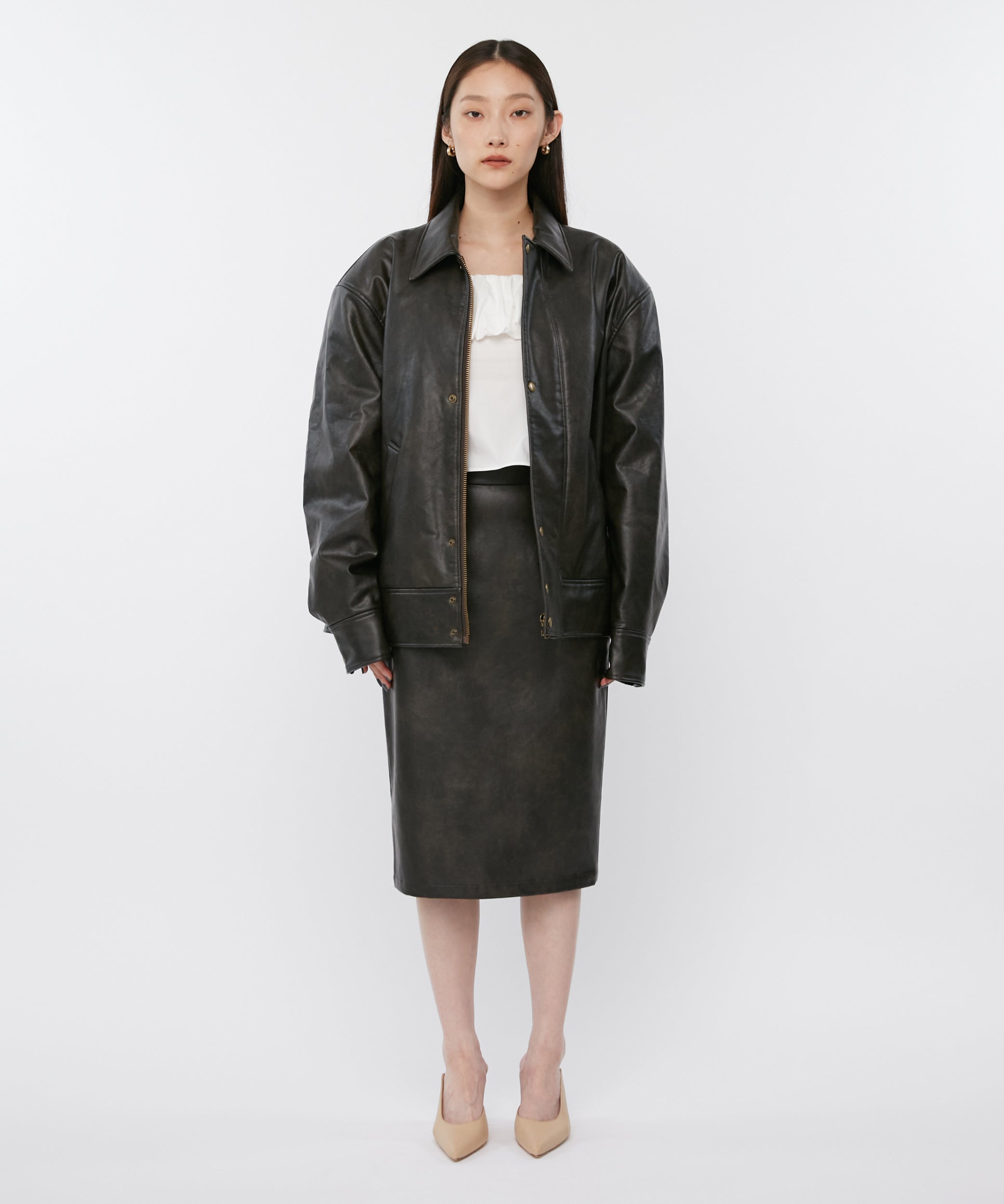 Gisele Leather Blouson | Gajess