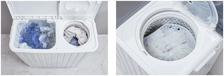 洗いと脱水を同時に。simplus、家族4日分の洗濯物も一度に洗える大容量