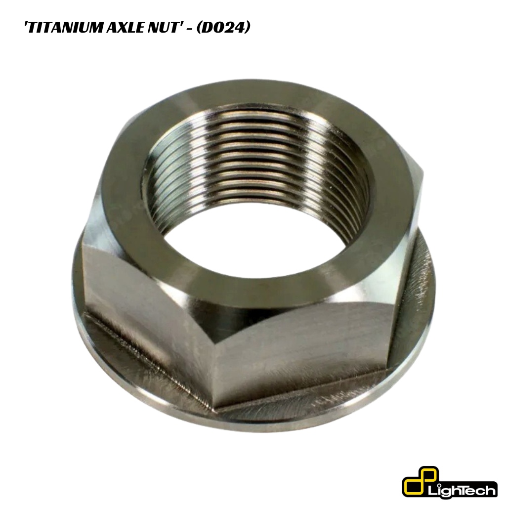 LighTech Titanium Thin Rear Axle Nut D024 - Kawasaki ZX6 / ZX636R