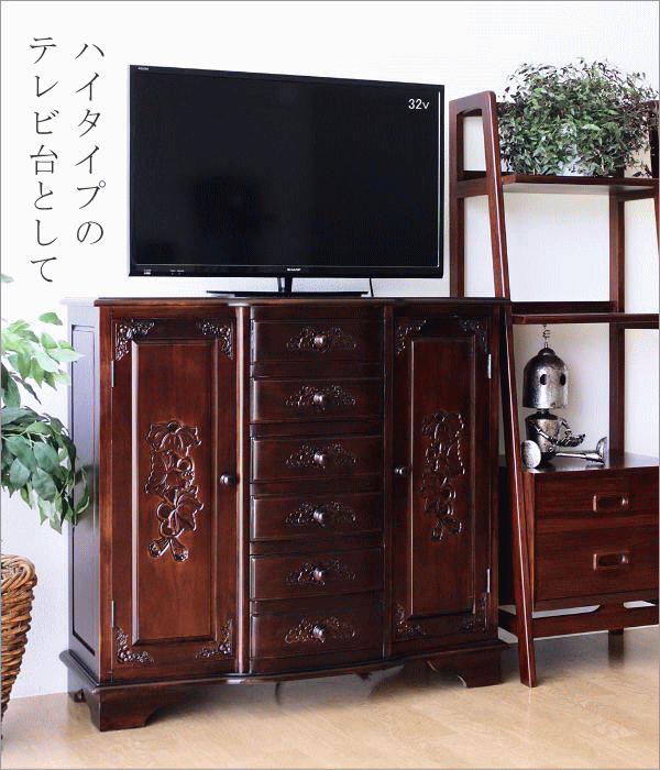 アンティーク 家具 キャビネット サイドボード 電話台 リビングボード