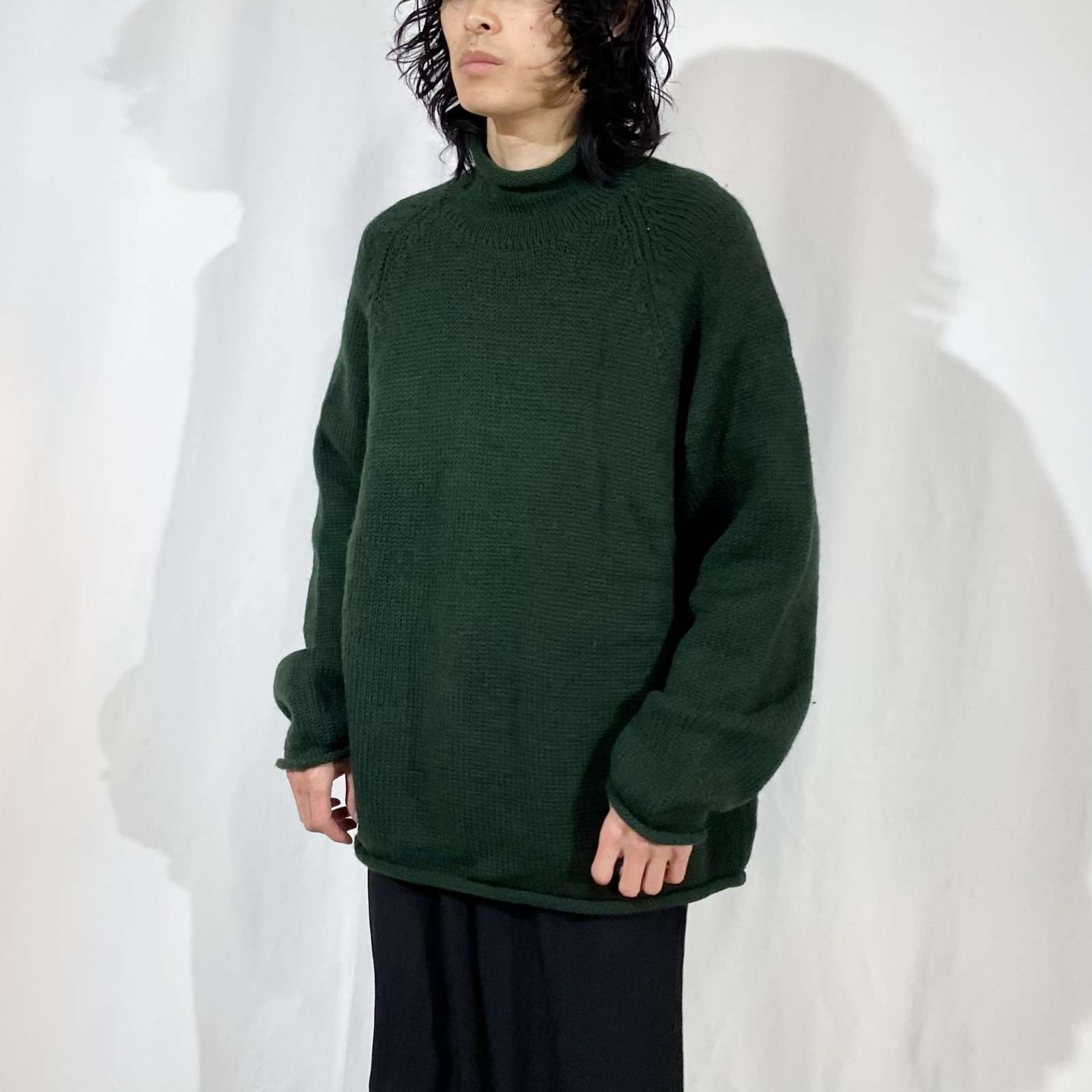 古着–90's J.Crew ウール ロールネック ニット セーター – 【古着通販