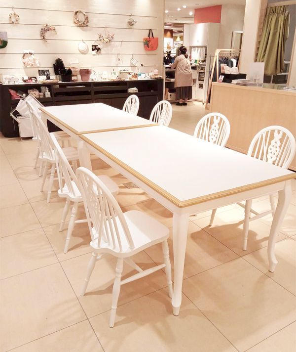 W1600猫脚ダイニングテーブルホワイト（サイズ変更可）@大阪東京