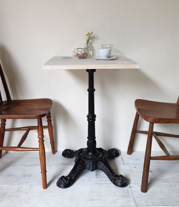 無垢材を使った飲食店向け鉄脚テーブル500〜800サイズ@大阪東京店舗