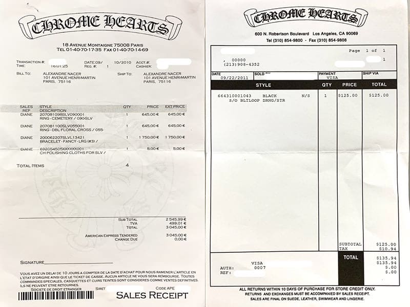 クロムハーツのインボイスとは - クロムハーツ買取のRINKAN