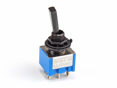 ミニスイッチ ON-OFF-ON 6P 2回路 ブラック通販｜ギターワークス