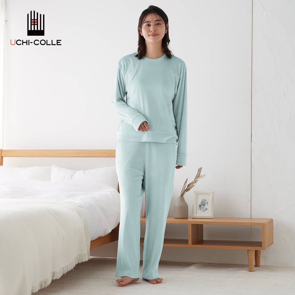 上下セット・長袖】テーラードパジャマ【SALE】 TZX695 :レディース