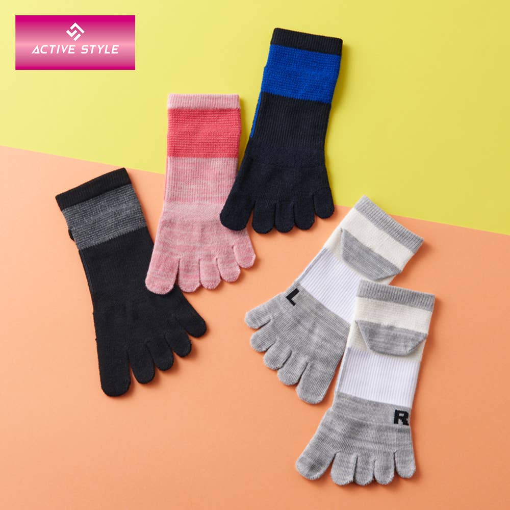 ネット限定3足セット・5本指】アーチサポート付スニーカー丈ソックス