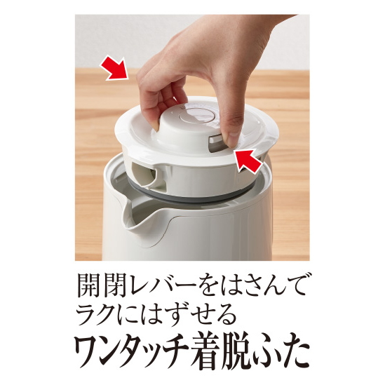 TIGER(タイガー) 0.8L 蒸気レス電気ケトル 『6SAFE＋』 PCK-A081-WM