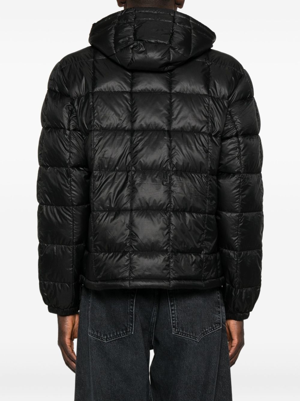 midweight hooded puffer man black - STÜSSY - d — 2