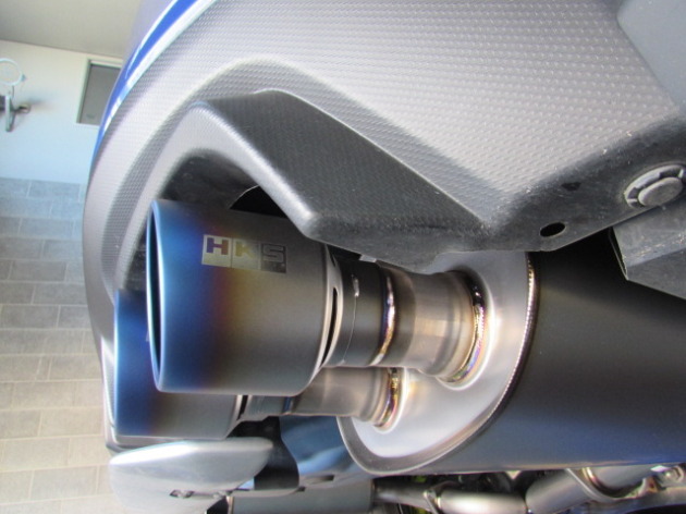 スバル WRX STI VAB HKS SUPER TURBO MUFFLER W-Tail Ti 取り付け