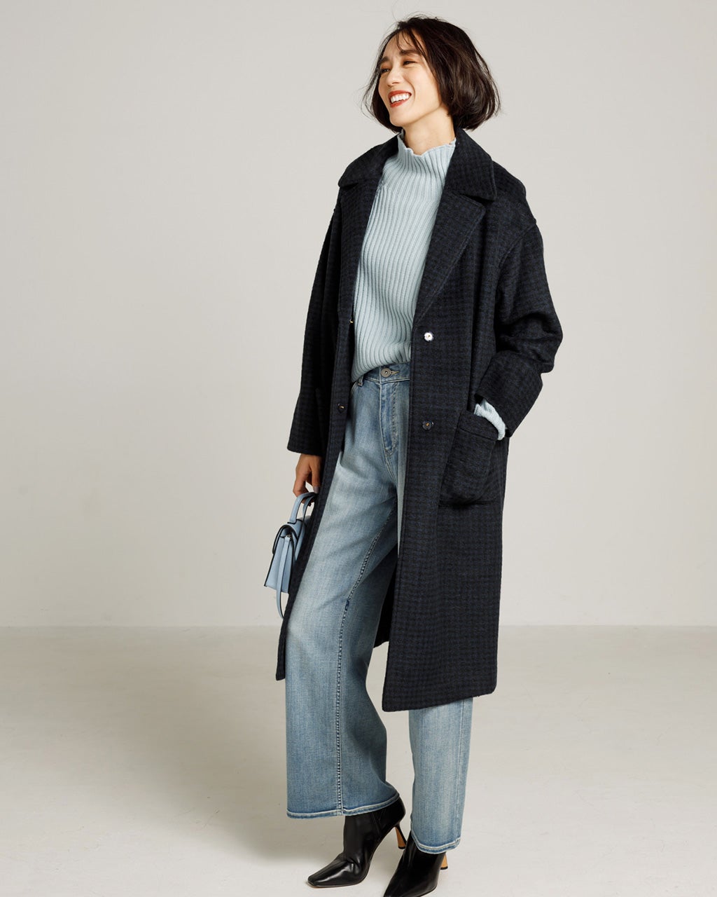 ウール混起毛ジャージー・チェスターコート/DoCLASSE