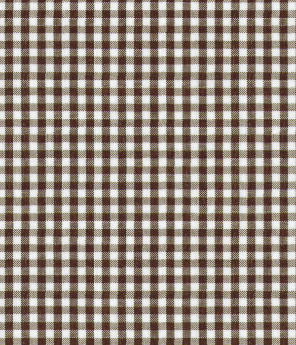 CANCLINI】ブラウン ブロード ミニギンガムチェック ドレスシャツ