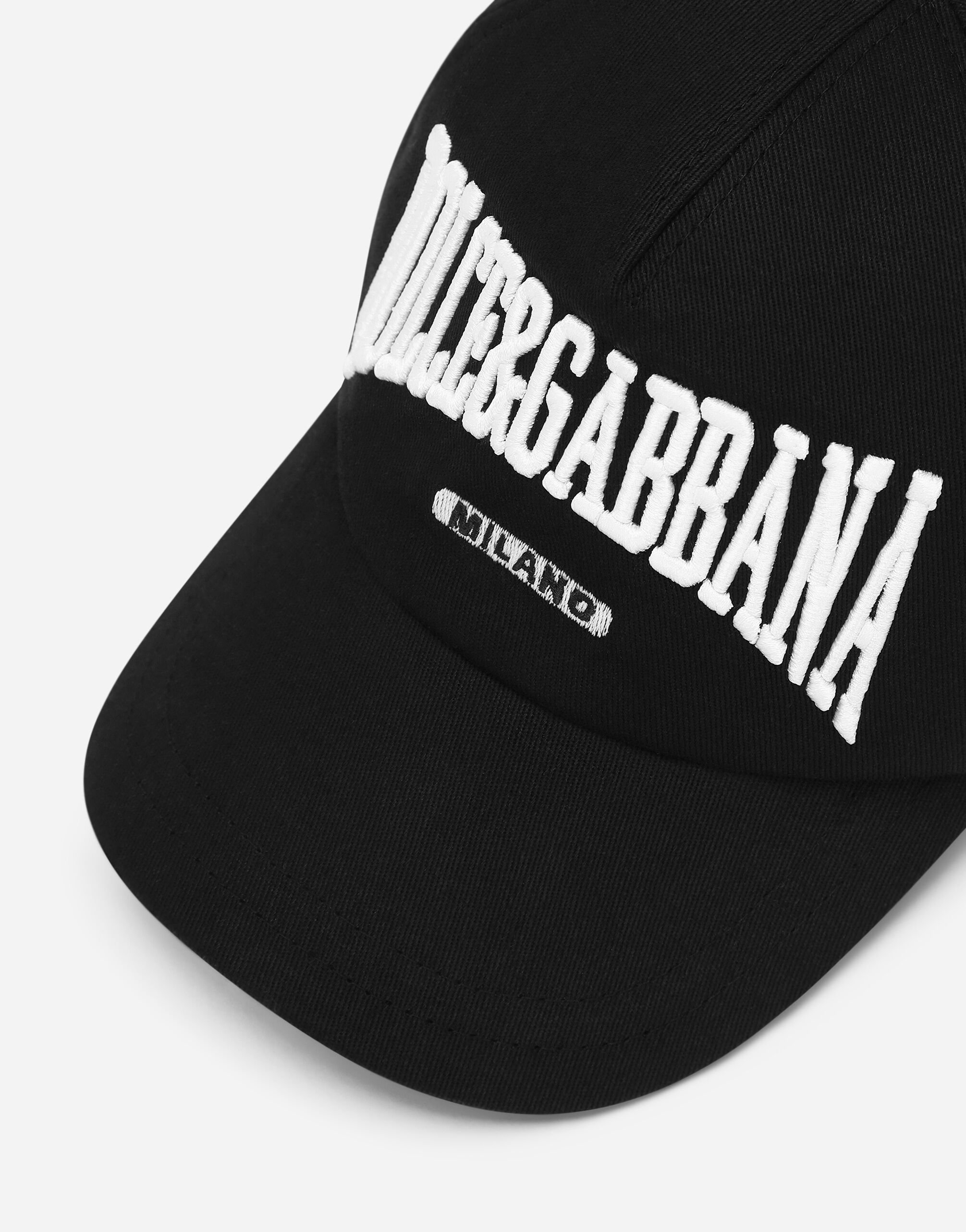 Twill baseball cap with Dolce&Gabbana logo in Black for Boys