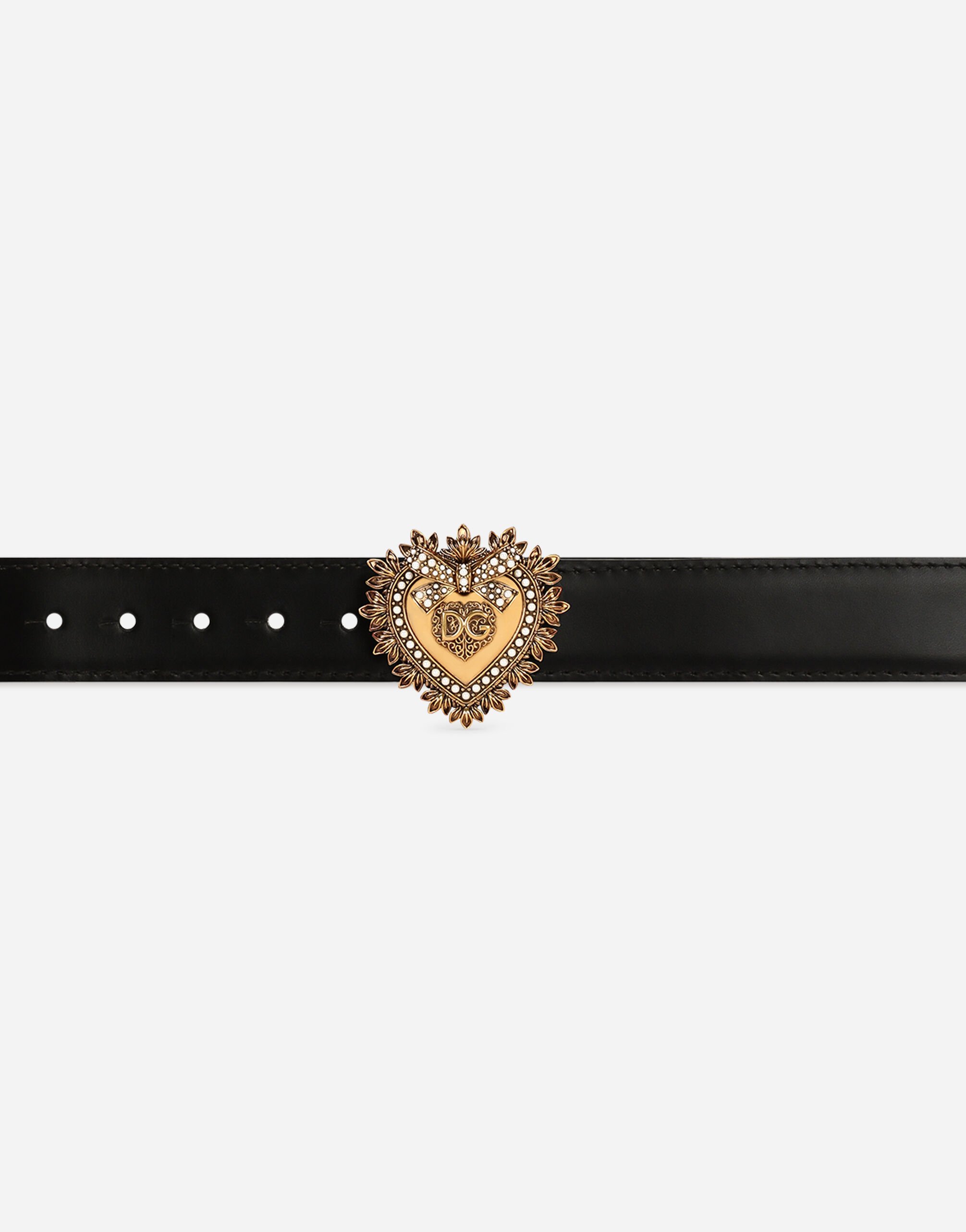 ブラックのウィメンズ DEVOTION ベルト リュクスレザー | Dolce&Gabbana®