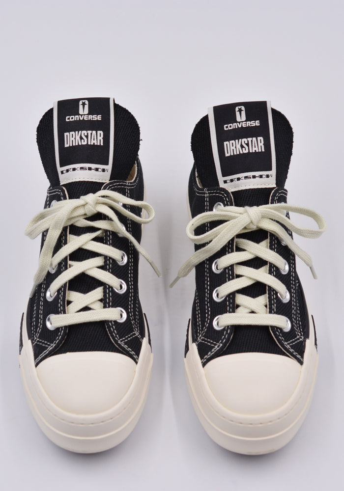 RICK OWENS DRKSHDW CONVERSE DRKSTAR OX SNEAKERS BLACK FW21 | 50