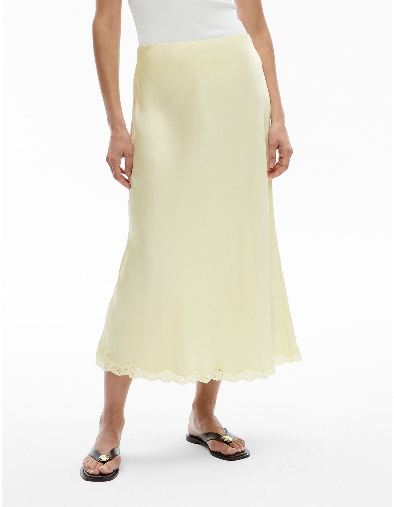 Witchery Lace Trim Maxi Skirt | David Jones