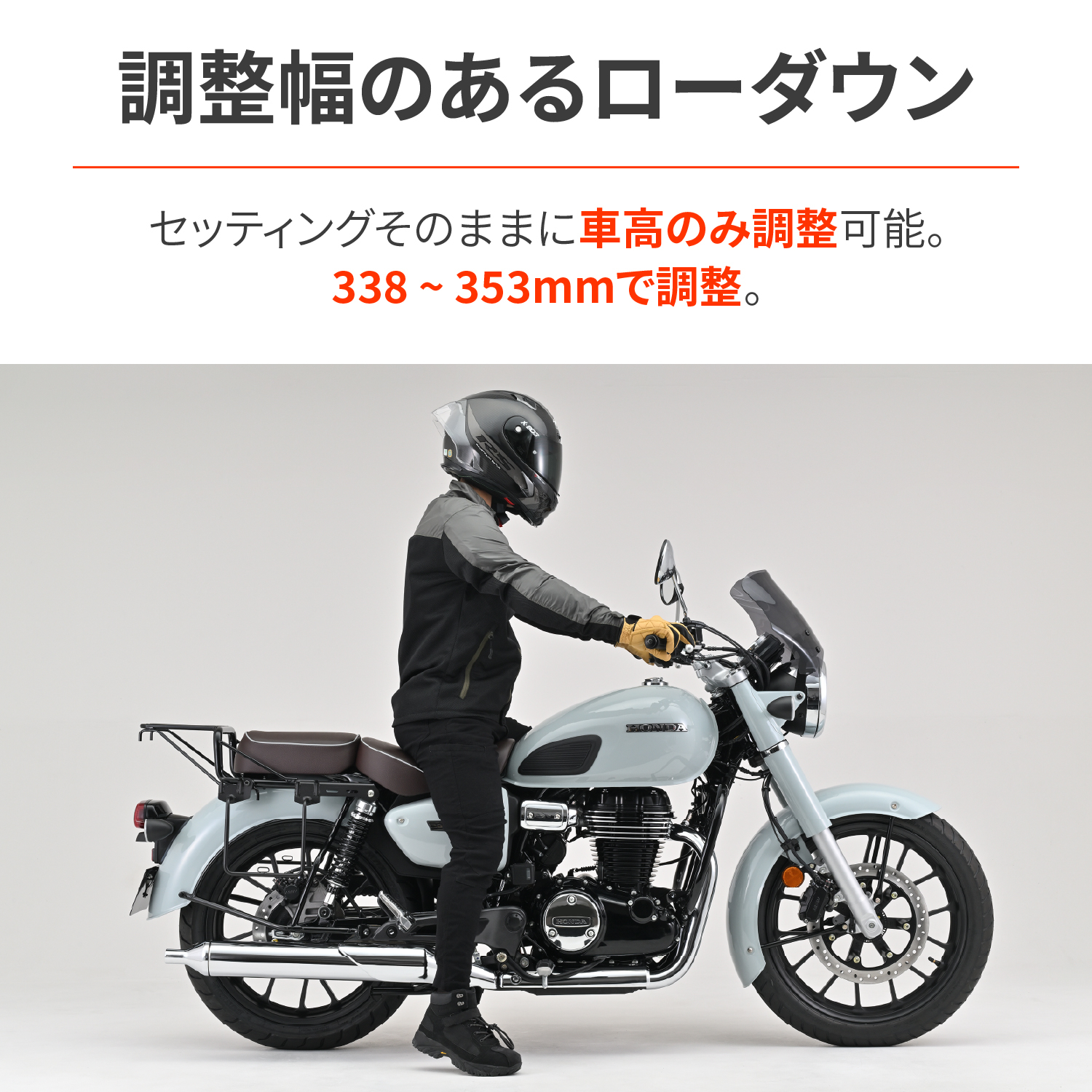 ローダウンキット シルバーボディ/ブラックスプリング GB350C （'24