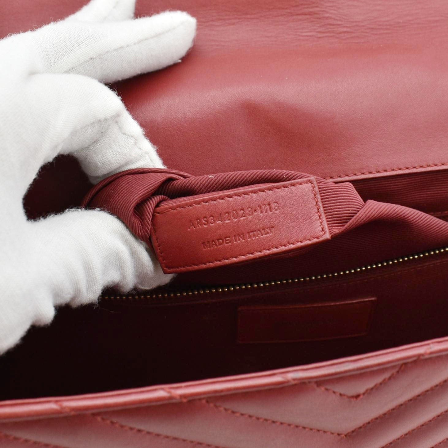 YVES SAINT LAURENT Envelope Large Mixed Matelasse Leather Shoulder Bag