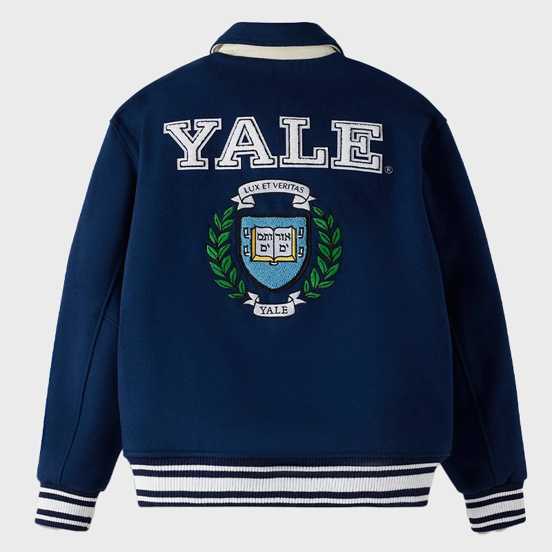 2024 October's Very Own Campus Yale Blue Wool Varsity Jacket