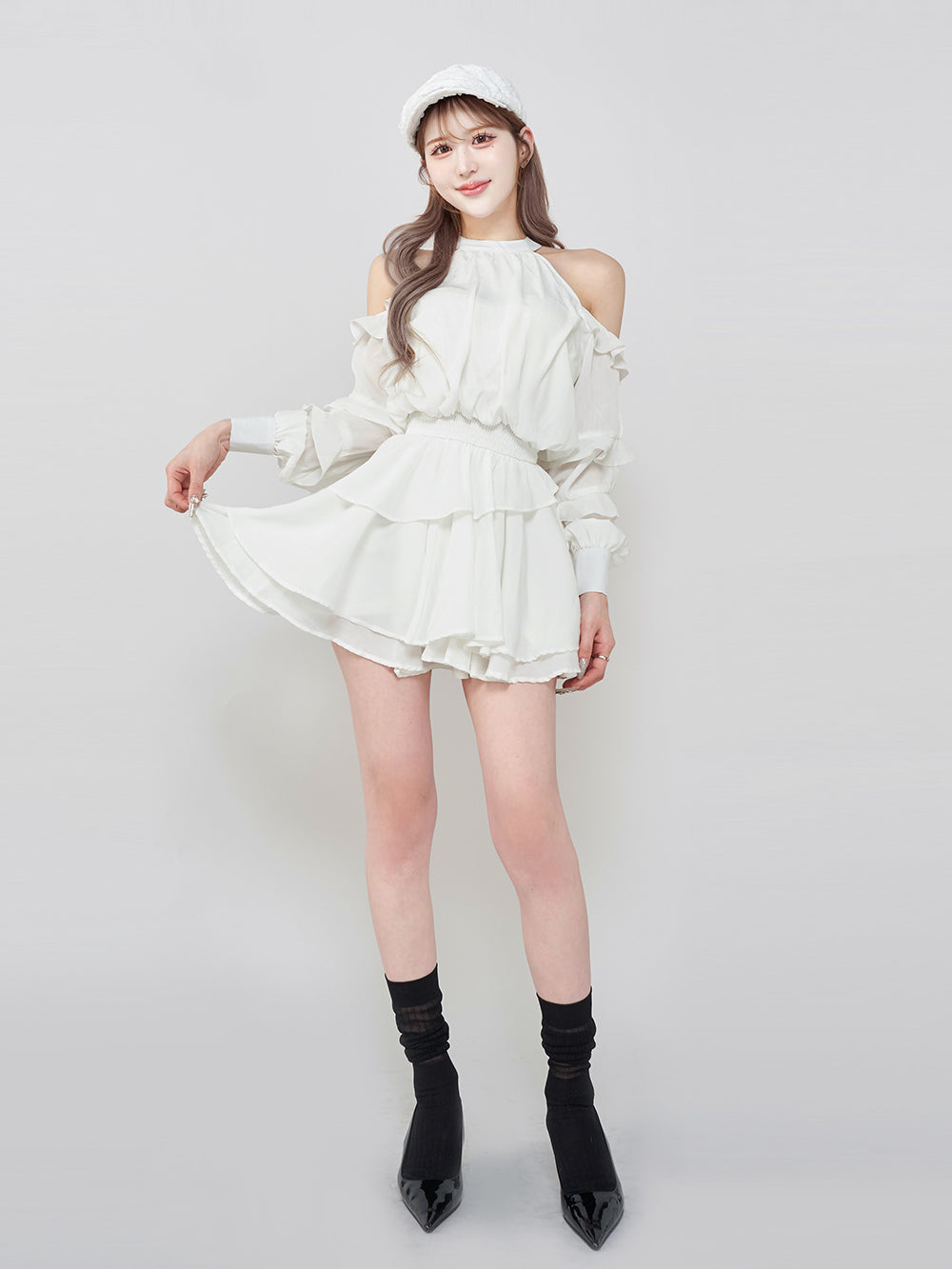 ボリュームシフォンミニワンピース – Darich (ダーリッチ)
