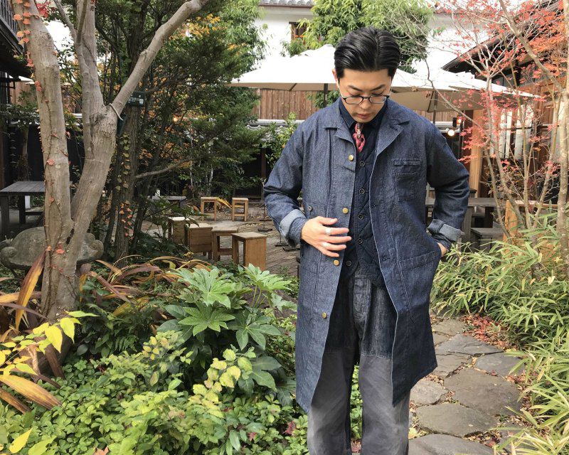 GZ-SMCT-0112 graphzero Sewing Man Coat (ID × WH/ID × BK)