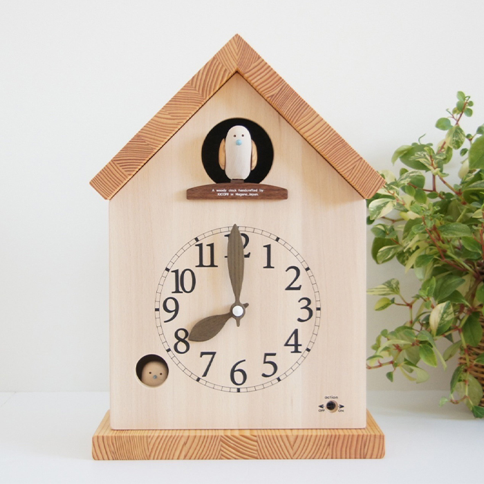 KICORI ノアの鳩時計 受注製作品 （木製 とけい ウッドクロック キコリ