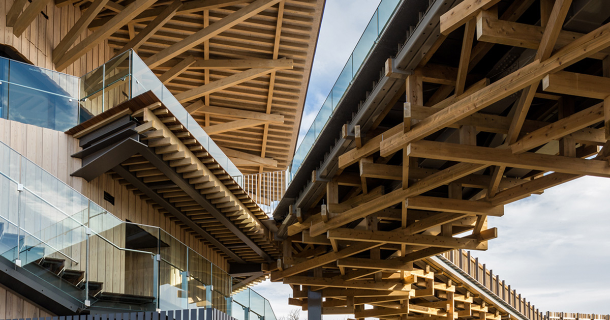 kengo kuma builds octagon-shaped observatory in nihondaira with