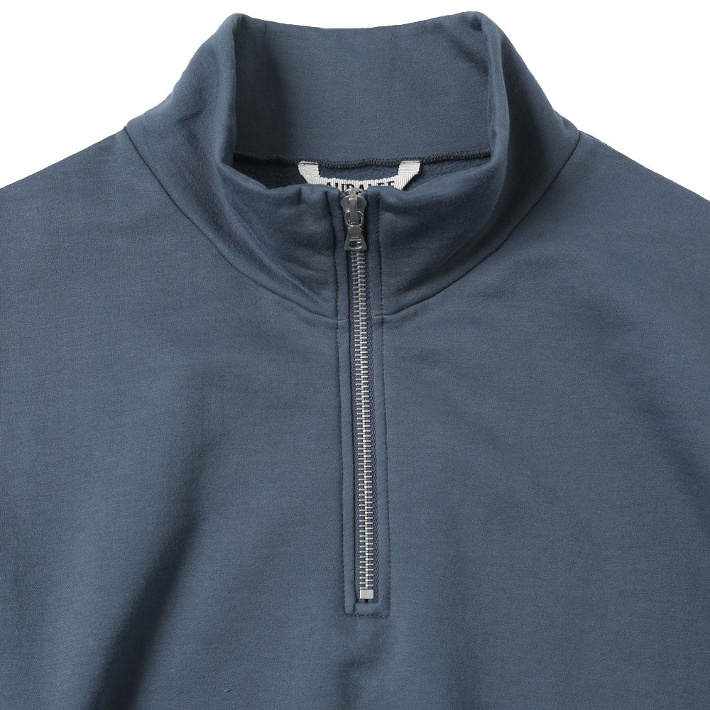 AURALEE) ELASTIC HIGH GAUGE SWEAT HALF ZIP P/O (A26SP01NU