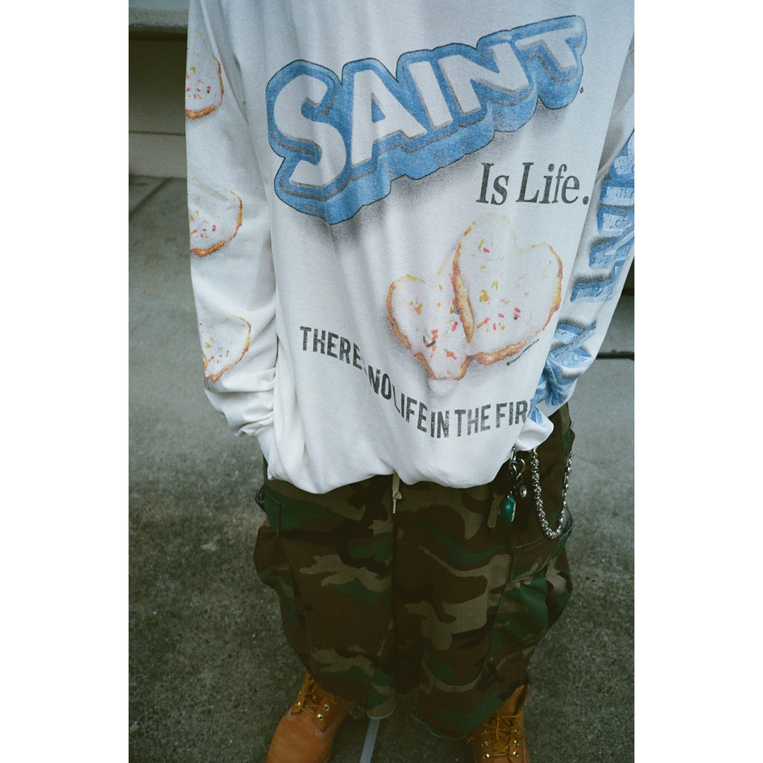 SAINT Mxxxxxx X SHERMER LS TEE HEART CKIE SM-YS1-0000-C39 (SM-YS1