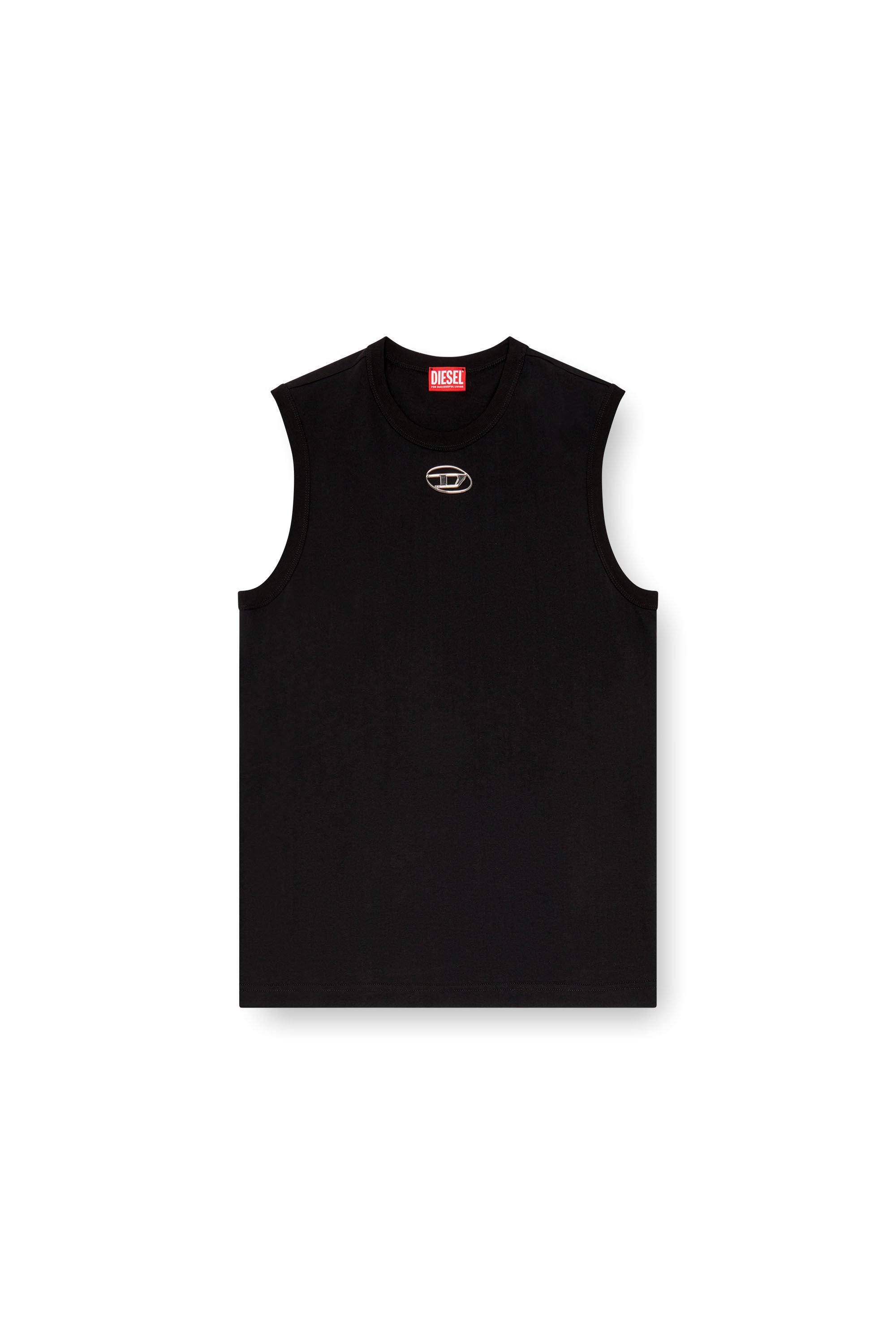 T-BISCO-OD Tank top with injection-moulded Oval D｜ブラック