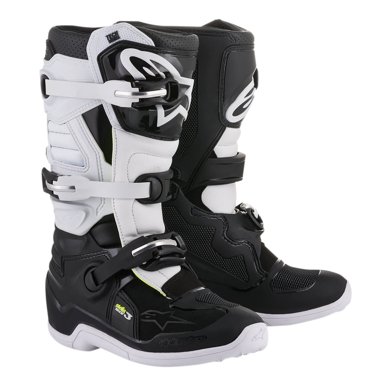 Alpinestars TECH3 ステラ ブーツ ブラック/ホワイト| Dirtbikeplus