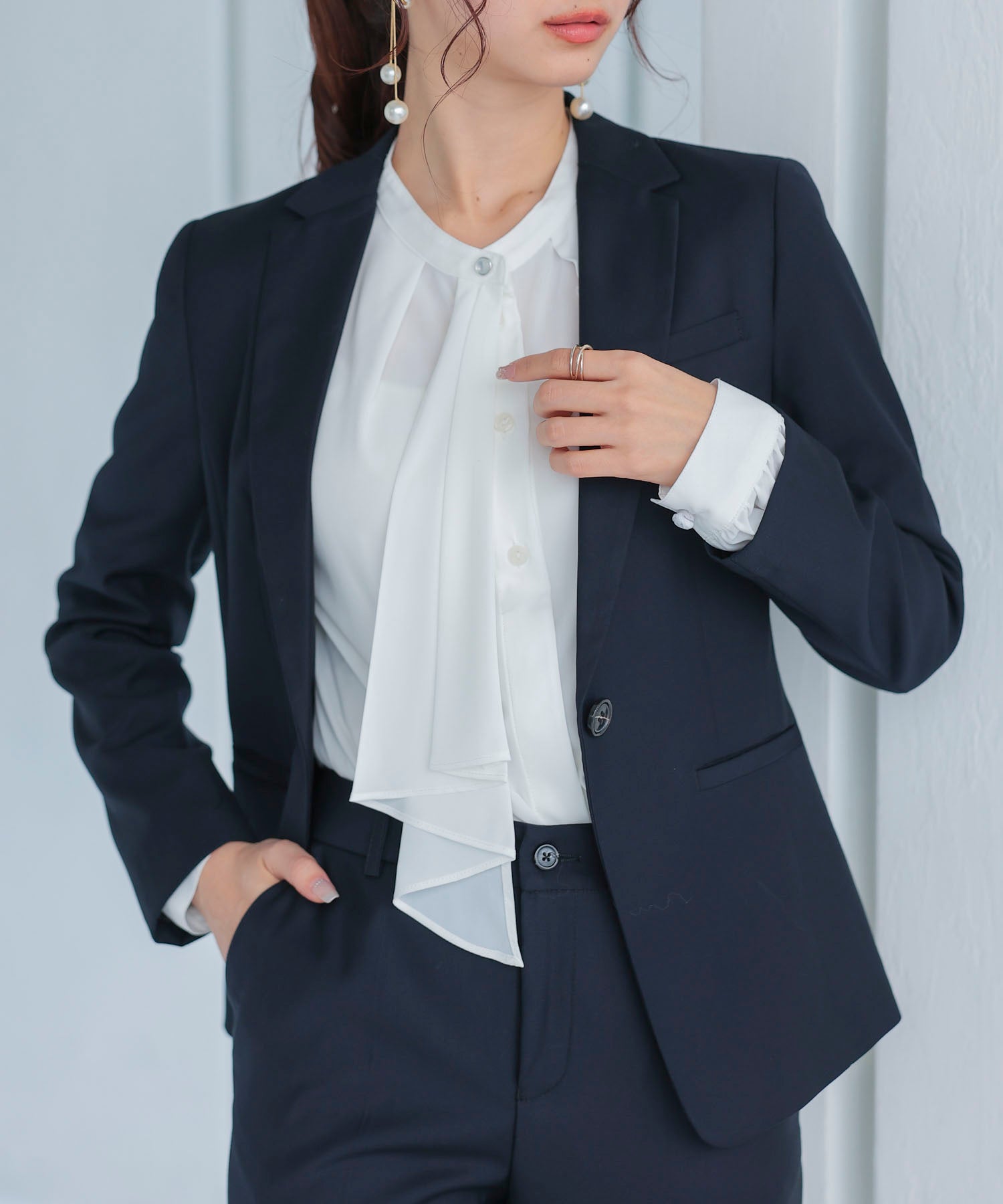 スーツ上下セット 2点セット ジャケット パンツds0181 ネイビー