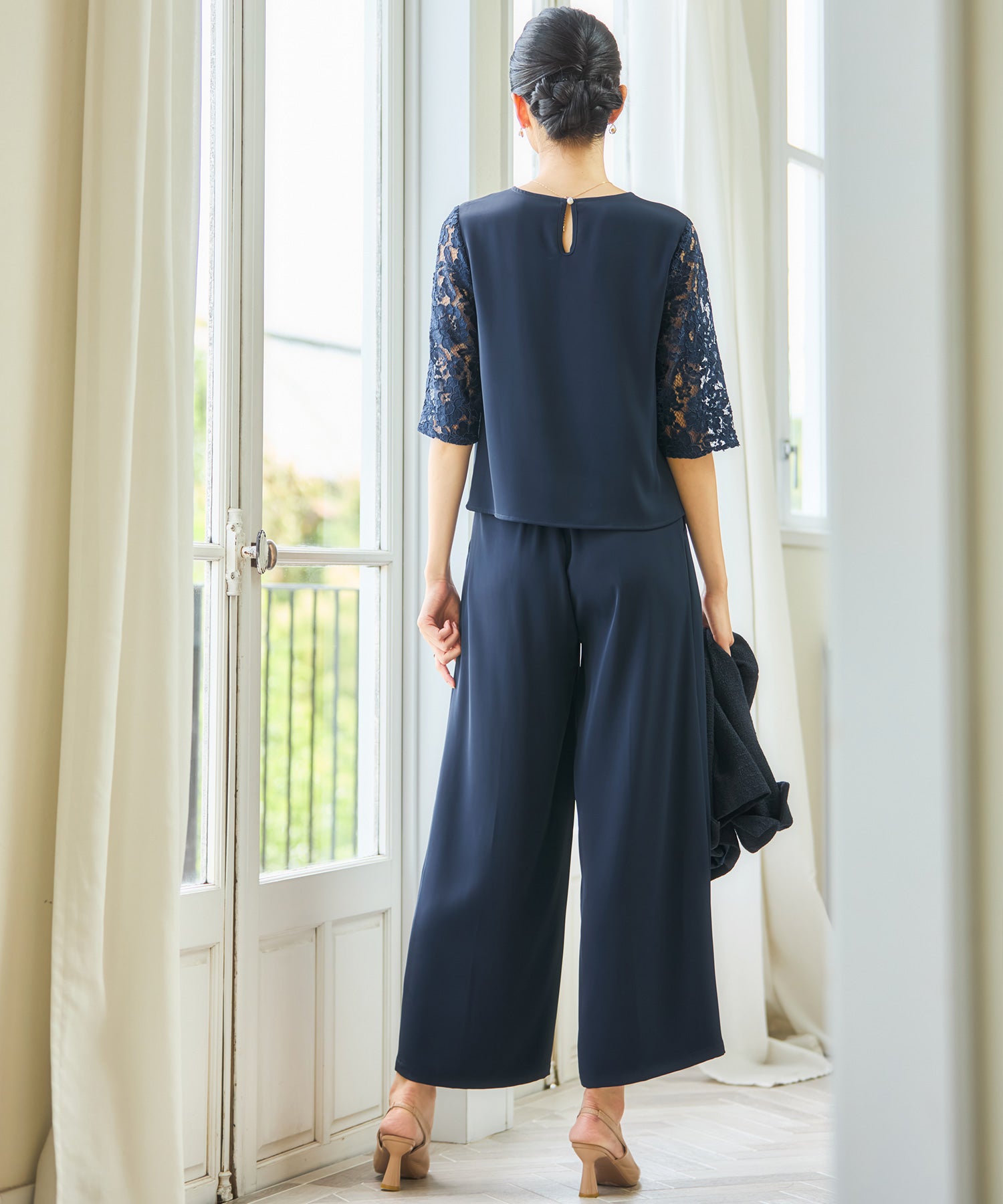 3点セット アンサンブル フォーマル 入学式 卒業式 ネイビー – [公式