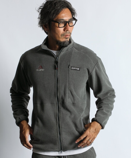 BLACK LABEL〕：POLARTEC スタンドカラー ジップトップス ｜The DUFFER