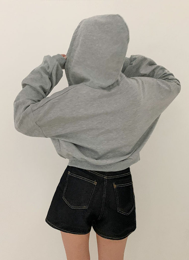 クロップド丈ジップアップパーカー | レディースファッション通販 - DHOLIC