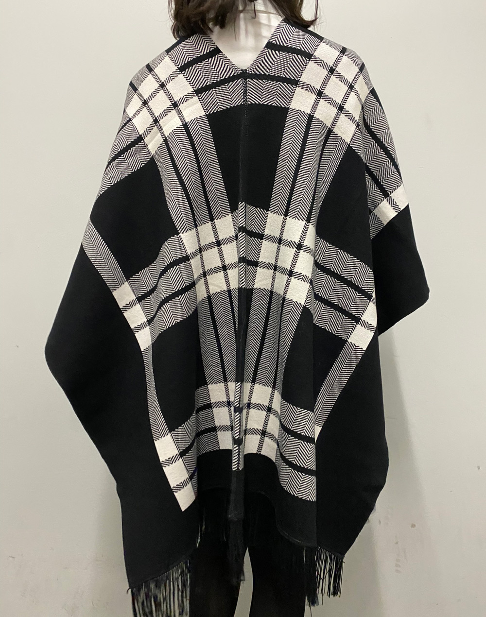 チェック柄ポンチョコート | レディースファッション通販 - DHOLIC