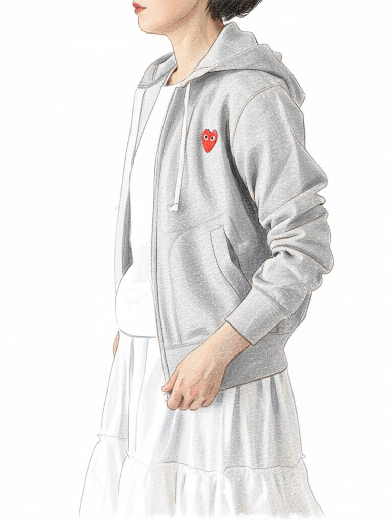 PLAY COMME des GARCONS スウェットジップパーカー [AX-T168-051] – CREER