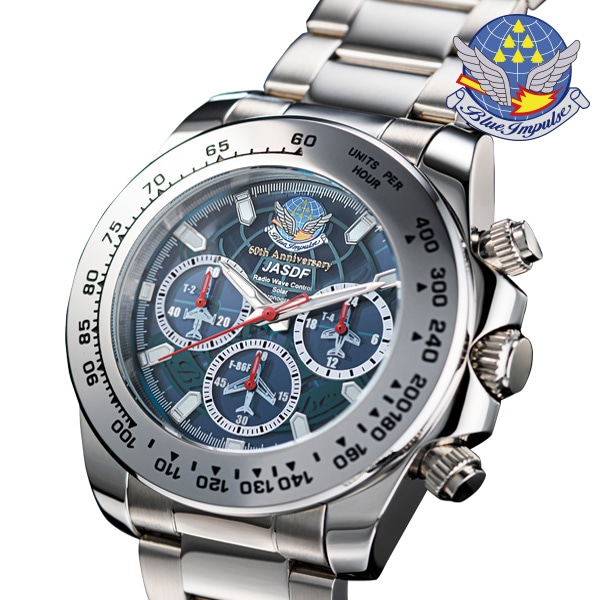 ブルーインパルス 電波ソーラークロノグラフウォッチ: メンズ