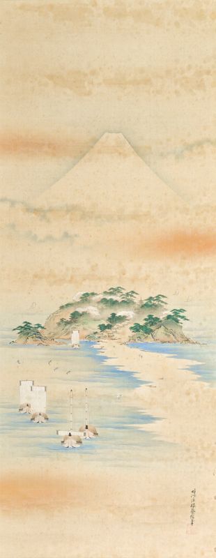 狩野養信（晴川院）三幅対「富士・春秋山水」 - えびな書店オンライン