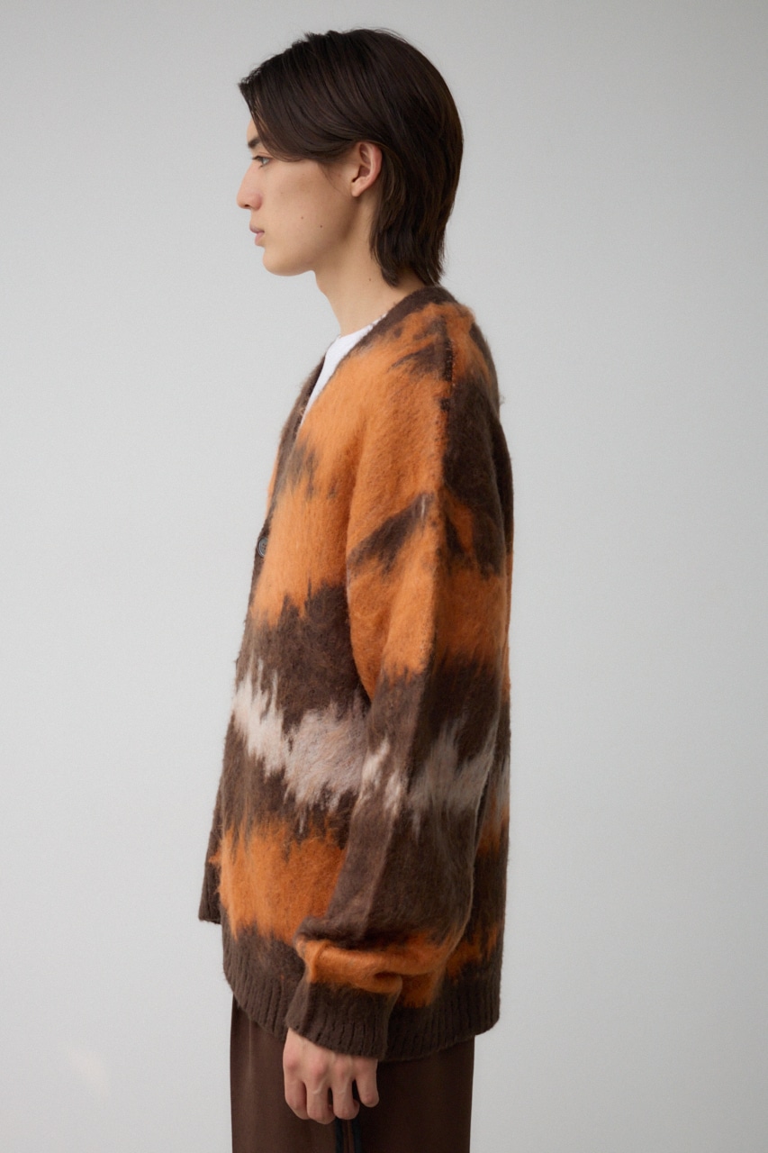 AZUL BY MOUSSY | 総柄モヘアライクカーディガン (カーディガン