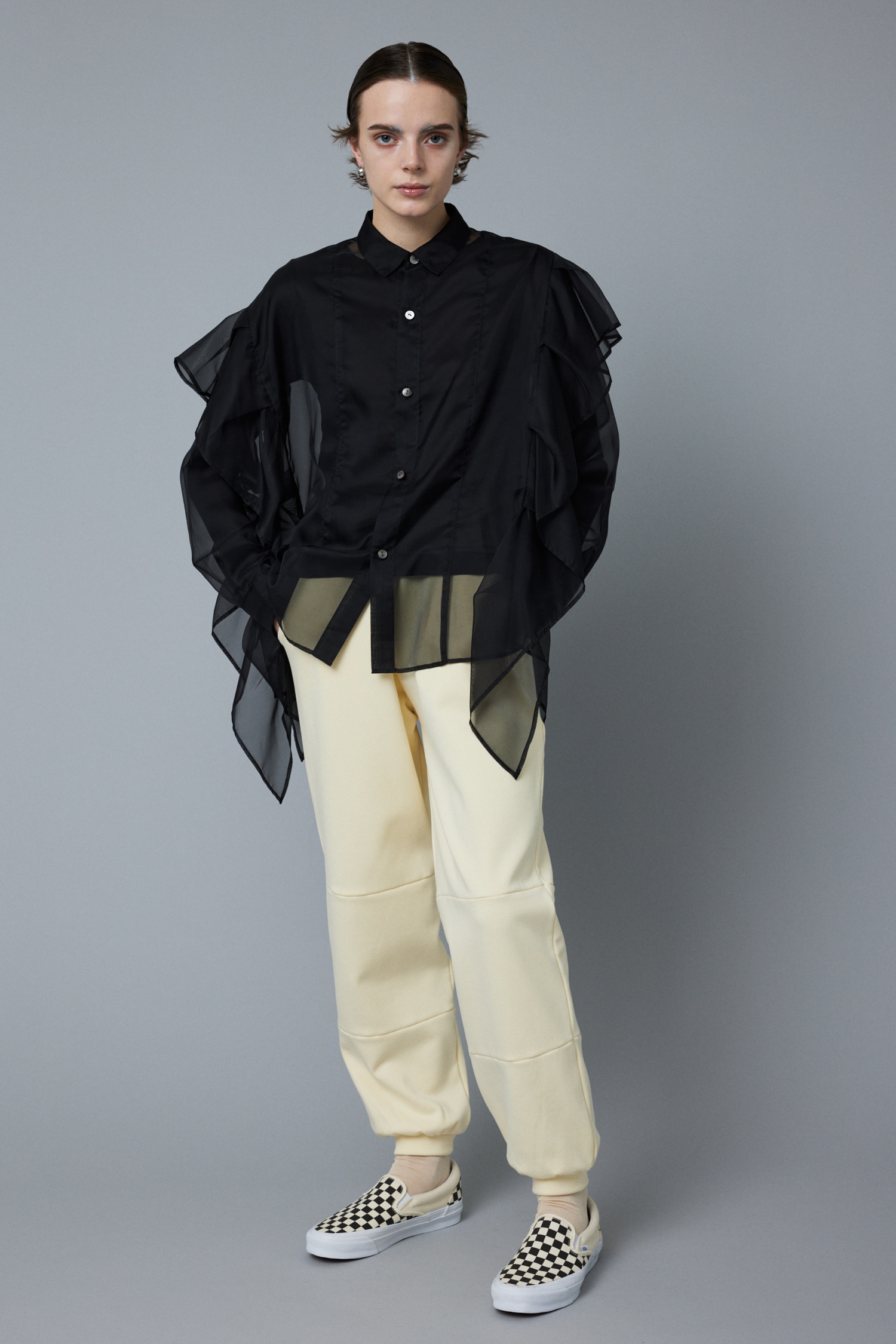 HeRIN.CYE | Many frill big sheer shirt (シャツ・ブラウス ) |SHEL