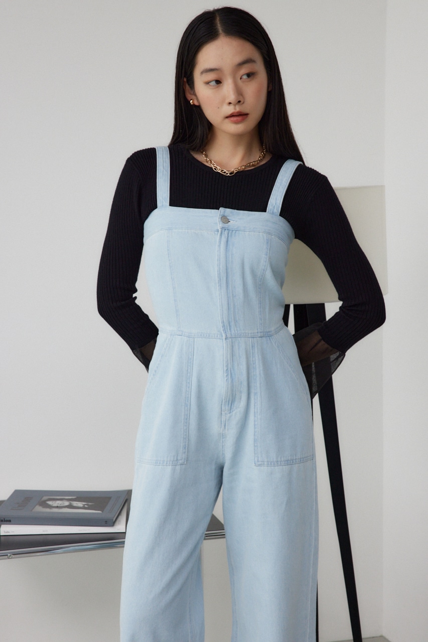 AZUL BY MOUSSY | デニムベアワイドオールインワン (その他デニム